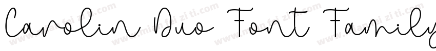 Carolin Duo Font Family字体转换